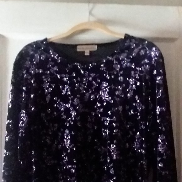 Purple Shimmering Top by Notations - Picture 3 of 4